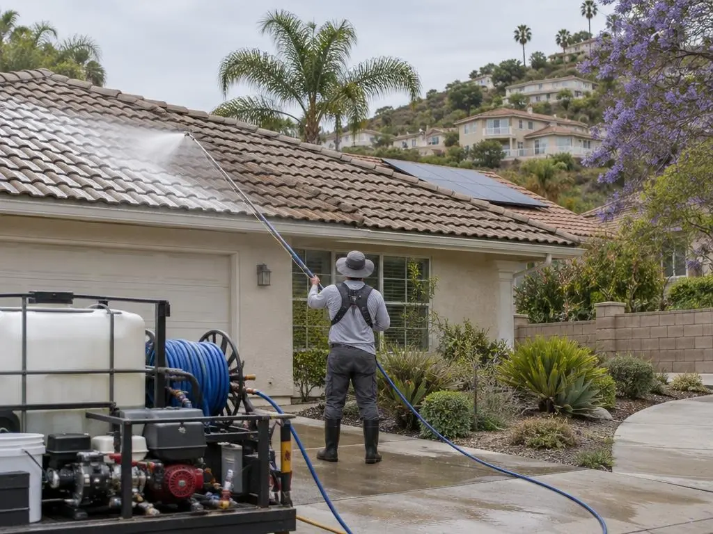 Roof Soft Washing in Anaheim, CA